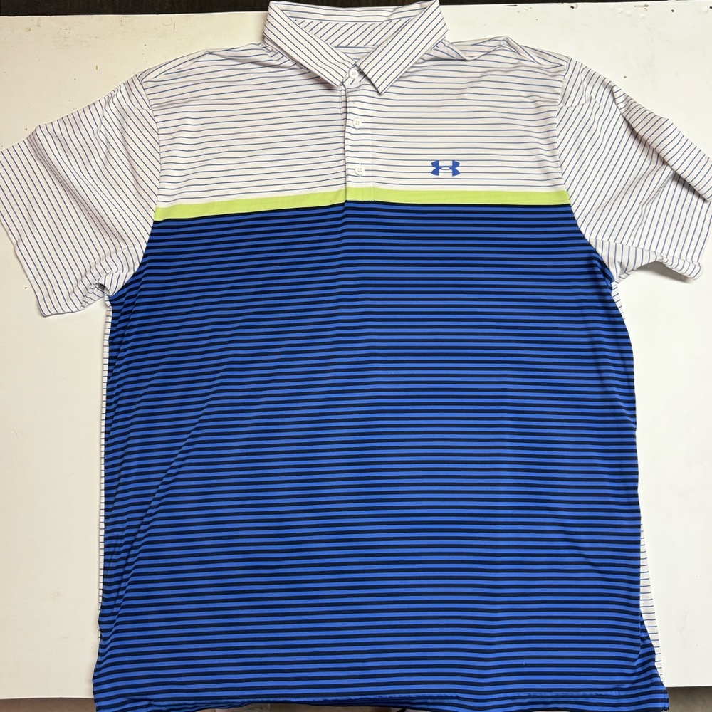 Under Armour Men's Blue Striped Shirt
